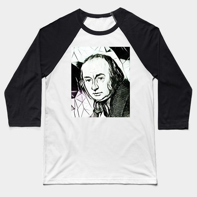 Isambard Kingdom Brunel Black And White Portrait | Isambard Kingdom Brunel Artwork 3 Baseball T-Shirt by JustLit